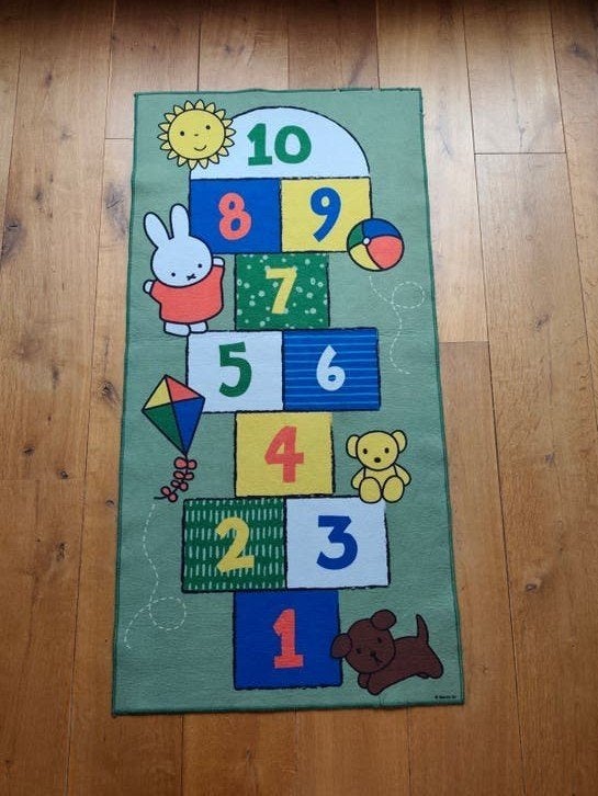 Nijntje Hinkelbaan Vloerkleed - Speelkleed voor Kinderen, Gebruikt, 100 tot 150 cm, Nijntje, Kinderlijk, Speels, Educatief, Rechthoekig