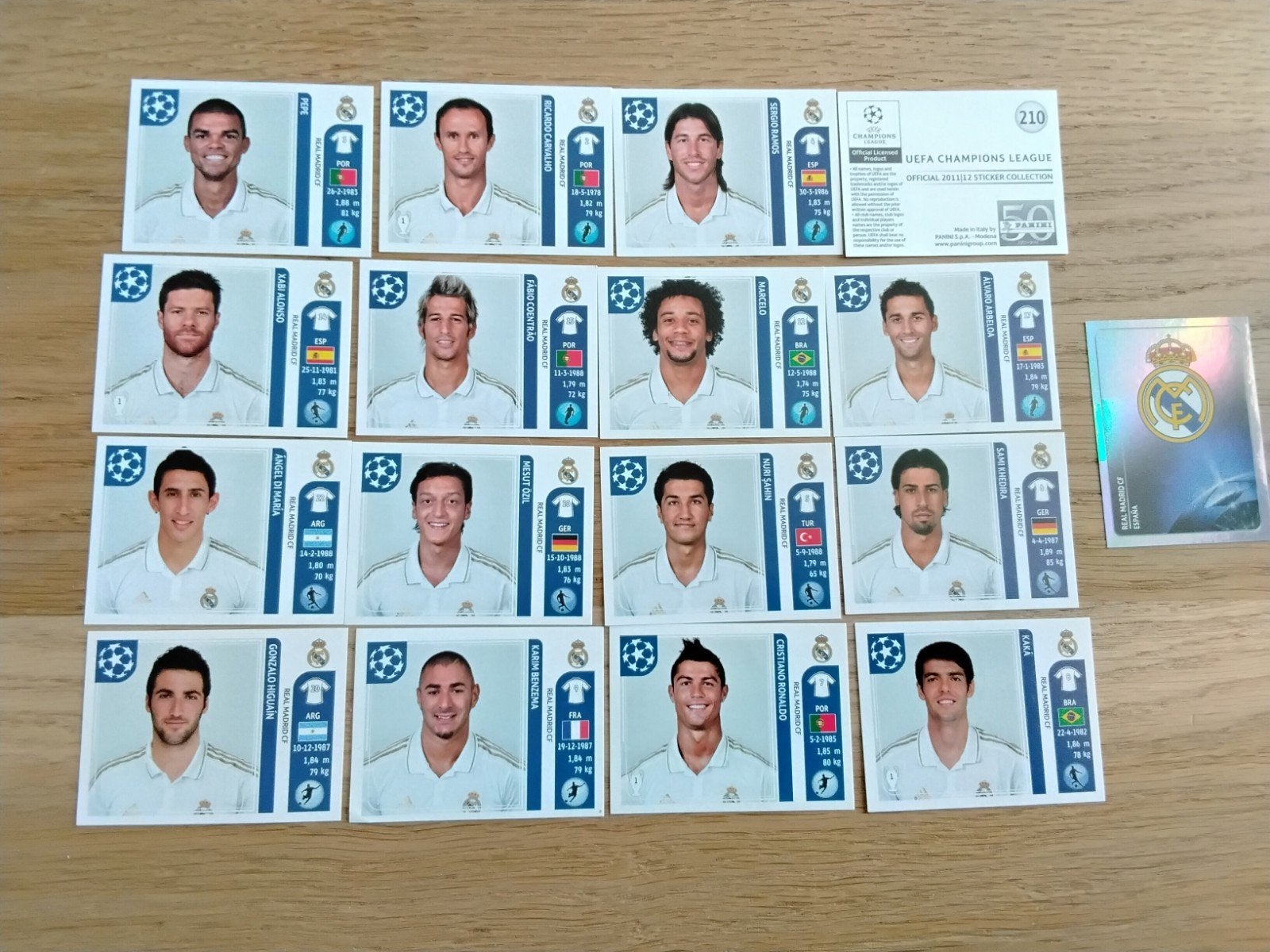 Panini stickers Real Madrid Champions League 2011/2012, Ophalen of Verzenden, Zo goed als nieuw, Poster, Plaatje of Sticker