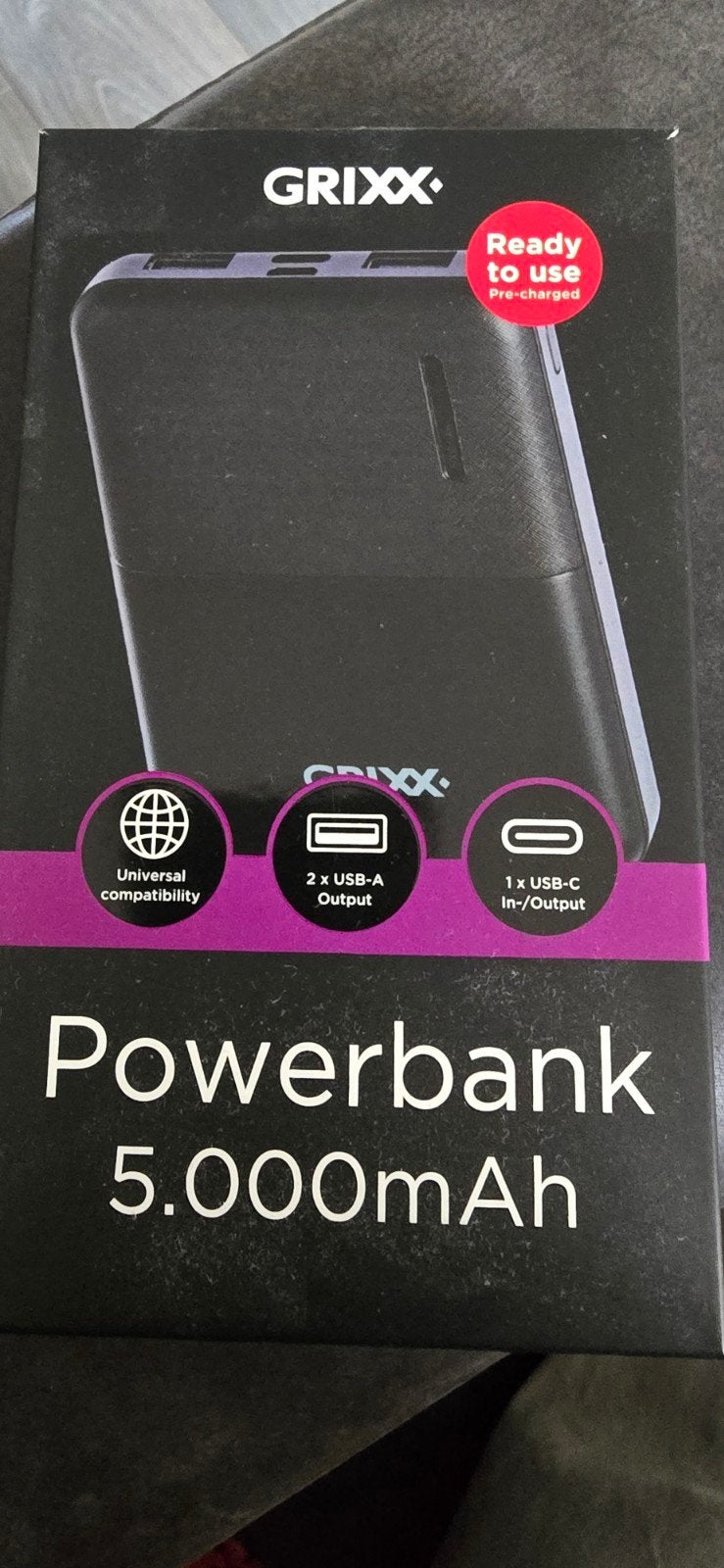 GRIXX Powerbank 5.000mAh - Nieuw, Ophalen of Verzenden, Nieuw, GRIXX