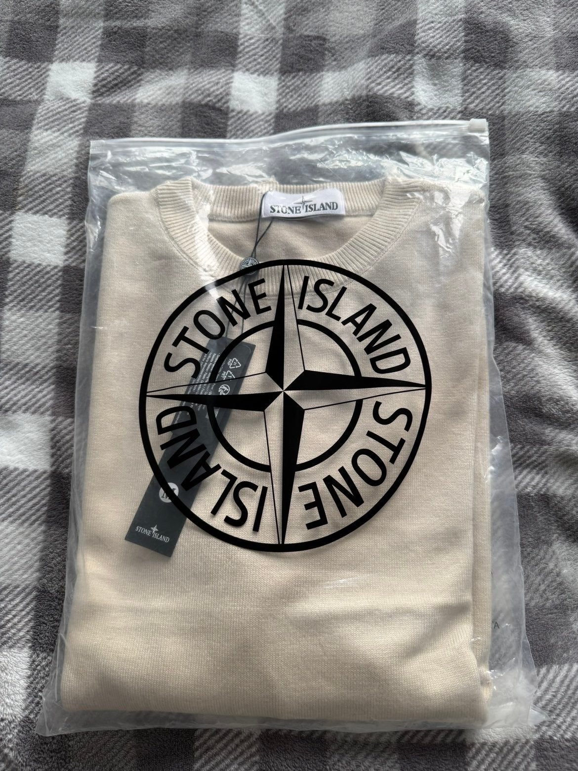 Stone Island Crèmekleurige Trui Maat M, Ophalen of Verzenden, Nieuw, Maat 48/50 (M), Beige