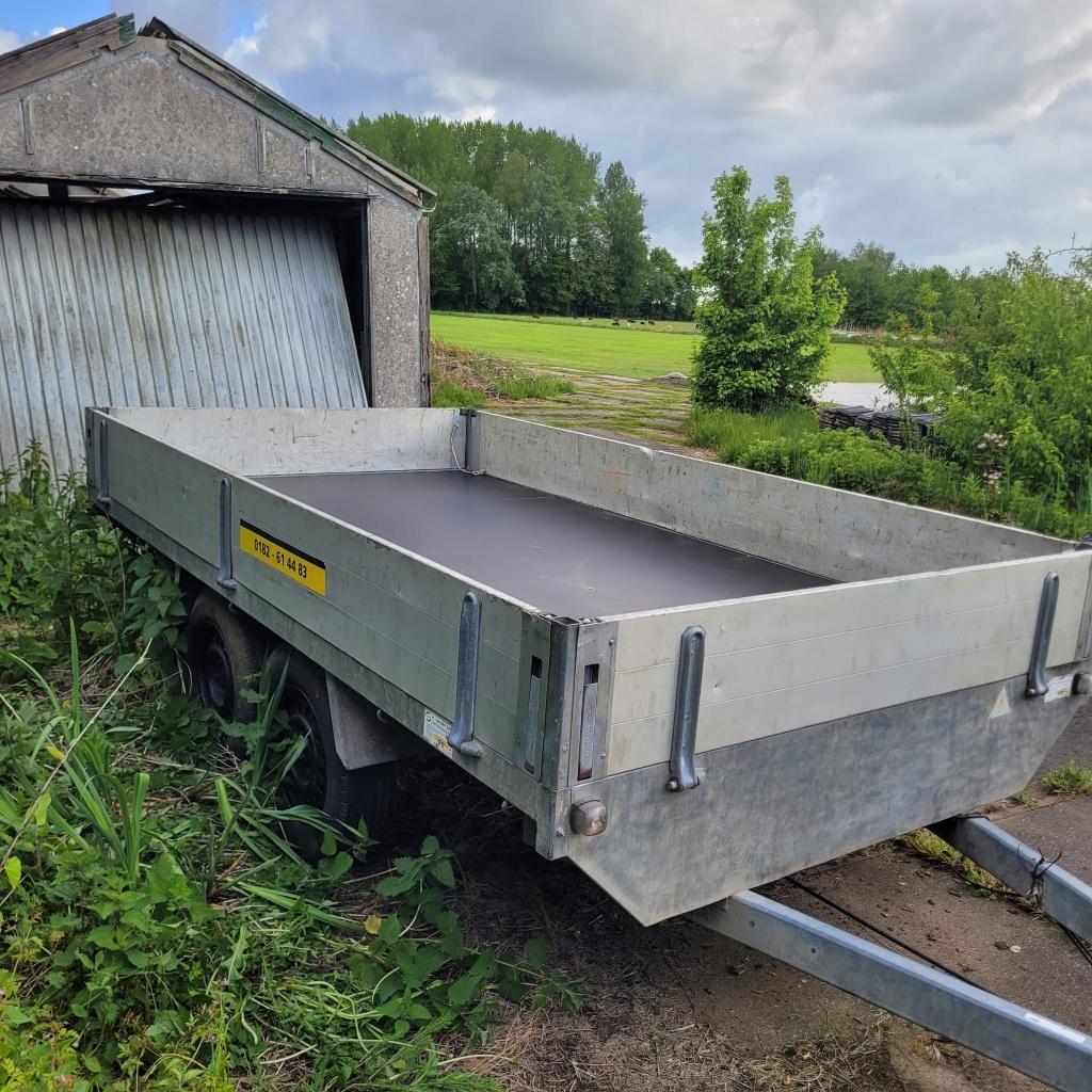 Robuuste tandemas platform aanhanger, Ophalen, Gebruikt