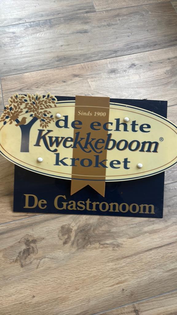 lichtbak/reclamebord Kwekkeboomkroket, Ophalen, Gebruikt, Lichtbak of (neon) lamp
