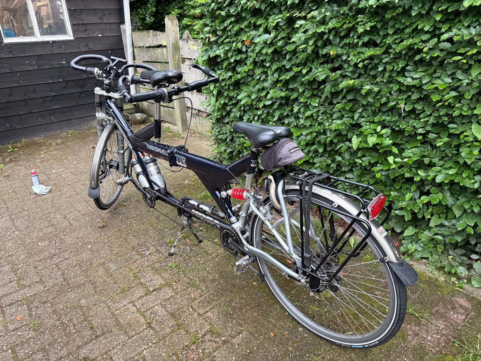 Koga TwinTraveller Tandem vouwbaar -vering - Technisch 100%, Fietsen en Brommers, Gebruikt, Vering, Velgrem, 51 tot 55 cm