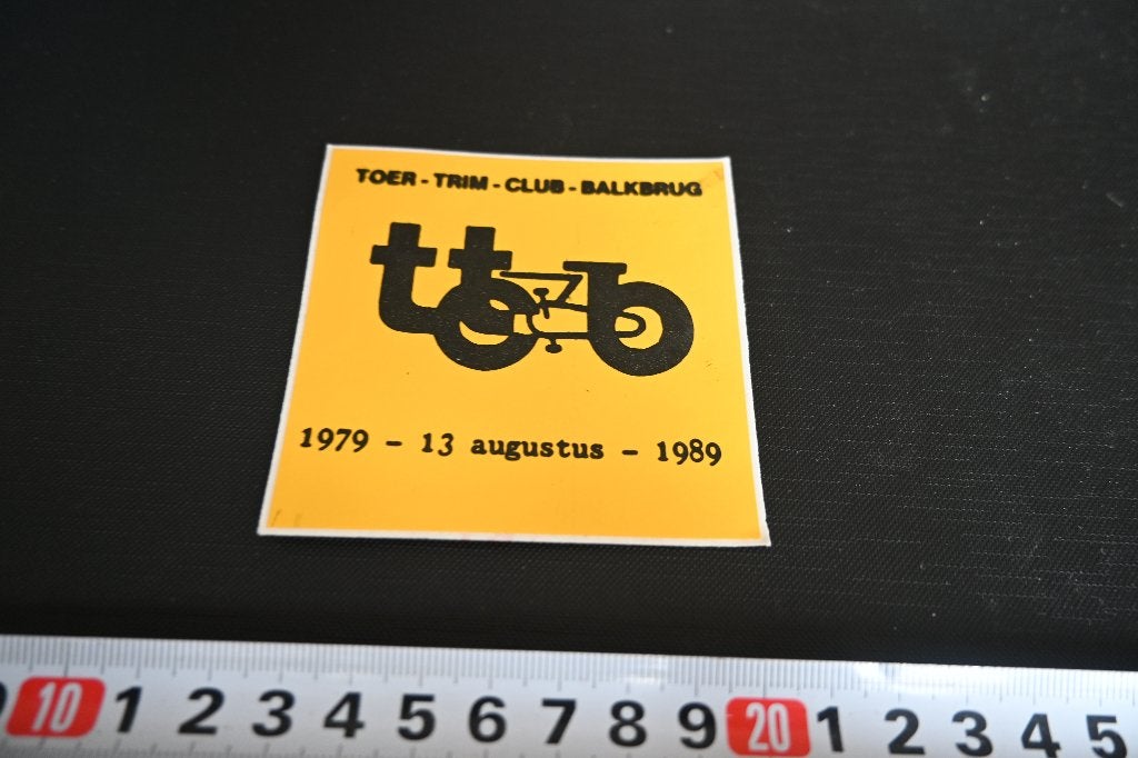 sticker toer trim club balkbrug fiets 1979 - 1989, Ophalen of Verzenden, Zo goed als nieuw