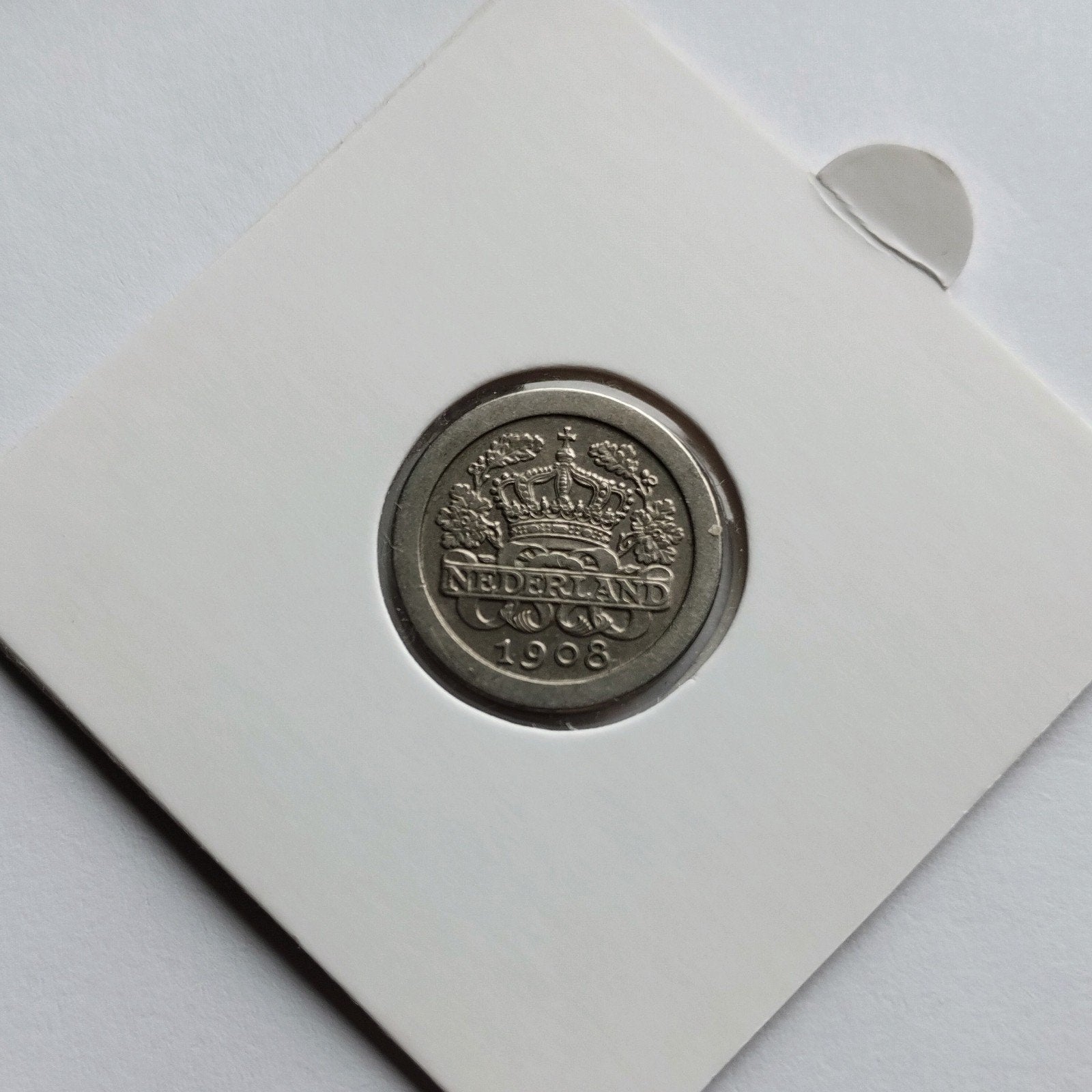 Mooie Kwaliteit Ronde Stuiver 1908 Wilhelmina, Verzenden, Koningin Wilhelmina, 5 cent