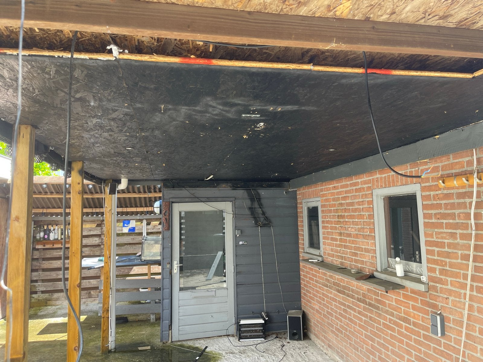 Houten carport/overkapping - zelf demonteren, Tuin en Terras, Overkappingen, Ophalen of Verzenden, Gebruikt, Carport
