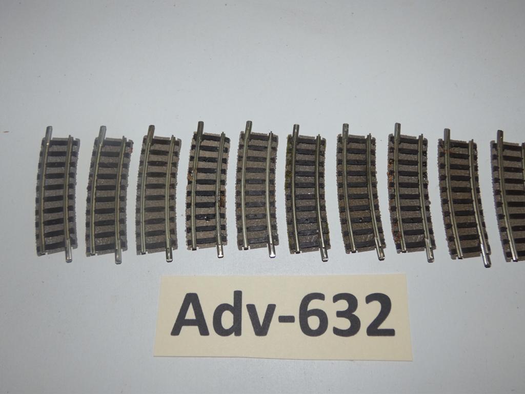 Adv-632 N Spoor Gebogen Rails 9122 Fleischmann DB, Hobby en Vrije tijd, Modeltreinen | N-Spoor, Gebruikt, Gelijkstroom, Fleischmann
