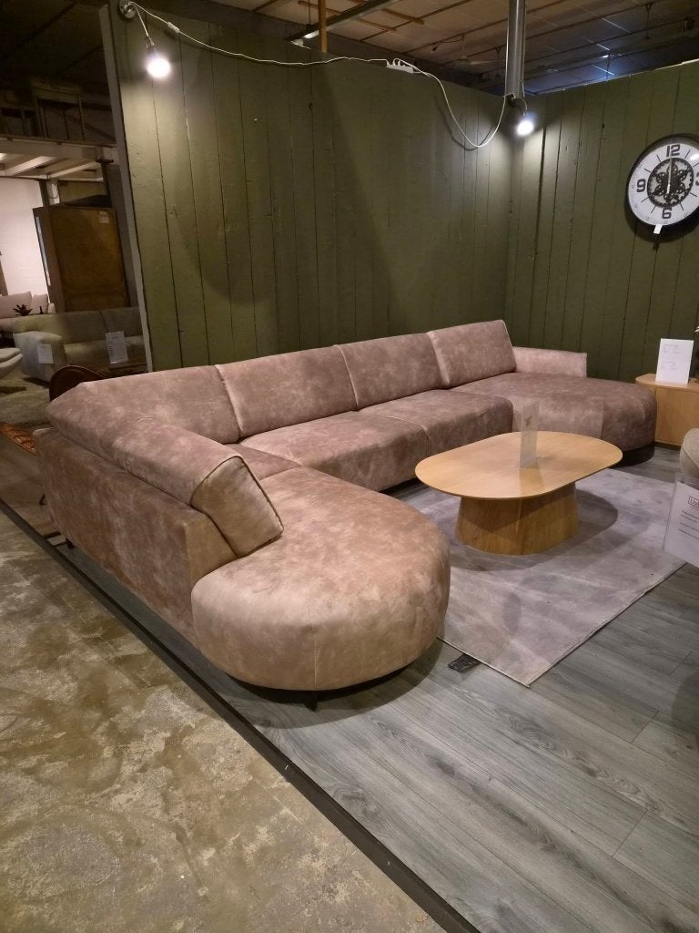 Zondag 27-09 open - Showroom opruiming bankstellen, 250 tot 300 cm, Hoekbank, Nieuw, 75 tot 100 cm