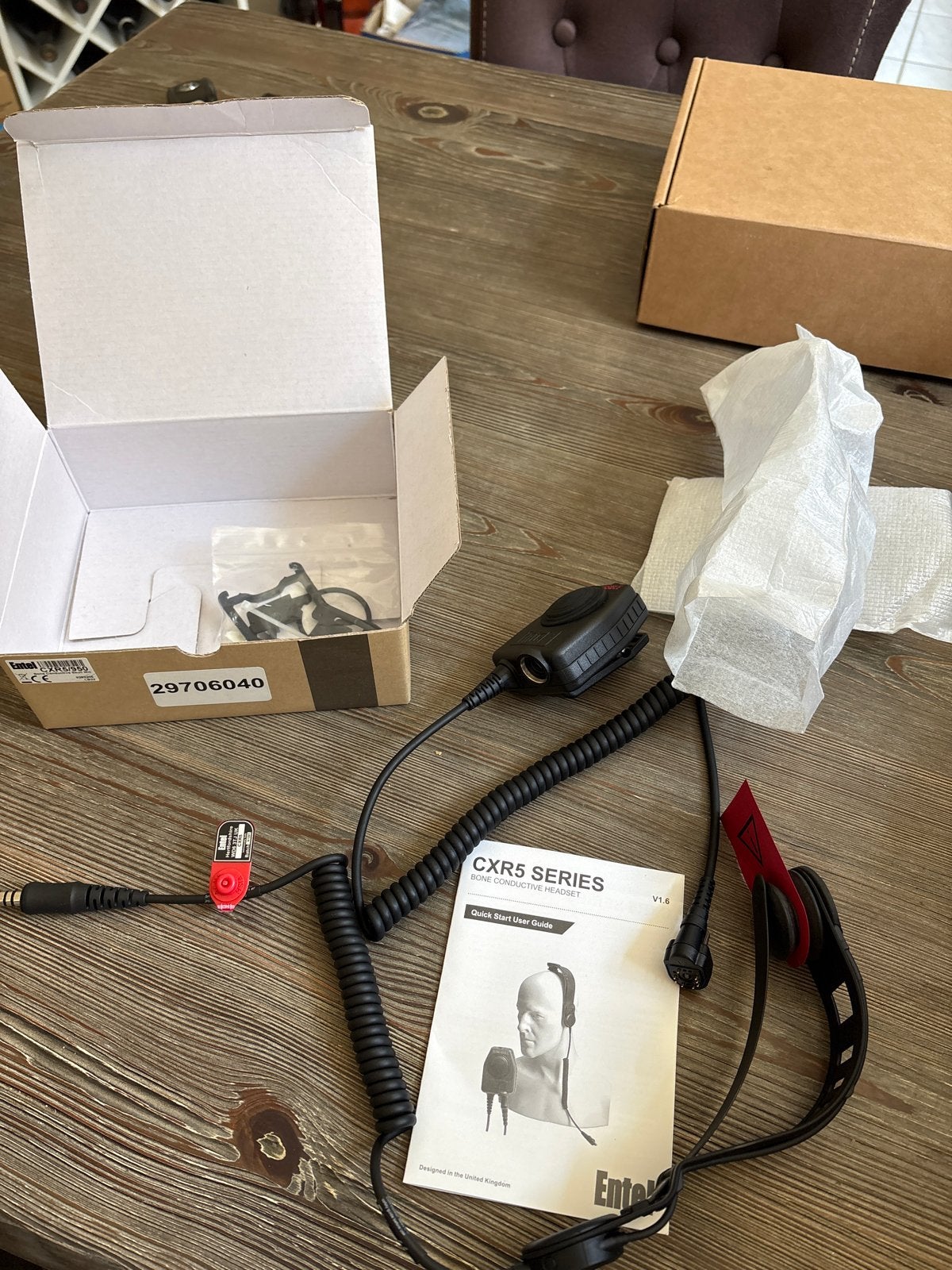 Entel CXR5 Series Bone Conductive Headset voor Portofoons, Ophalen of Verzenden, Nieuw, Toebehoren, Handsfree-functie