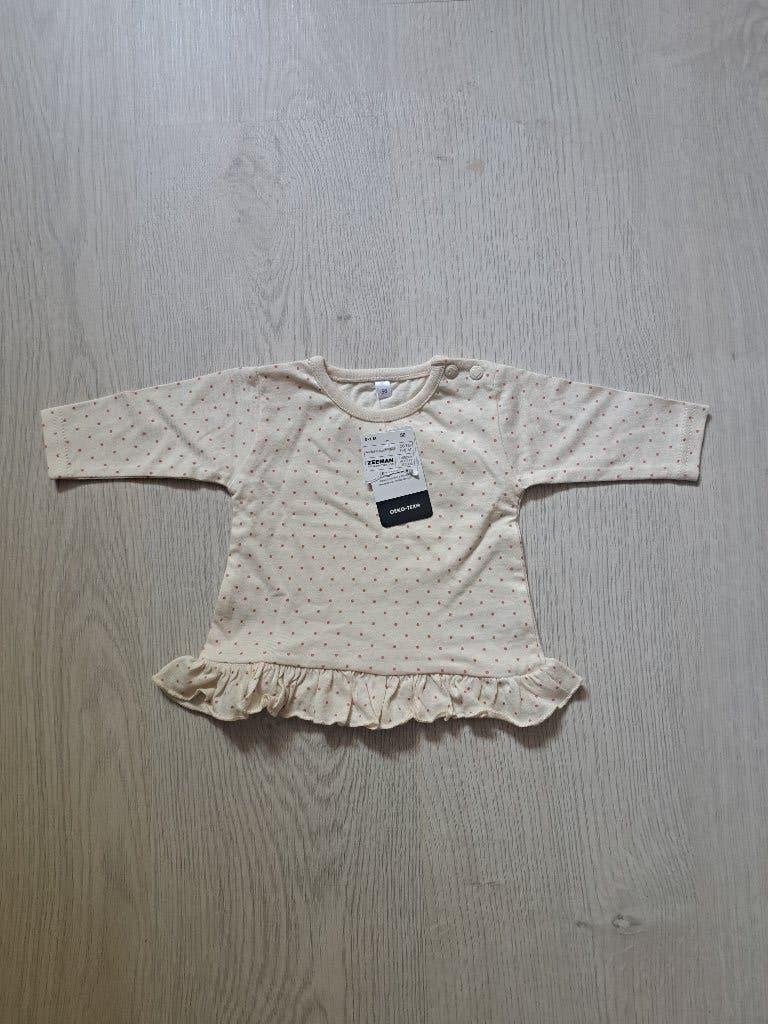 gestipt shirtje (Zeeman) 50, Zeeman, Meisje, Nieuw, Ophalen of Verzenden
