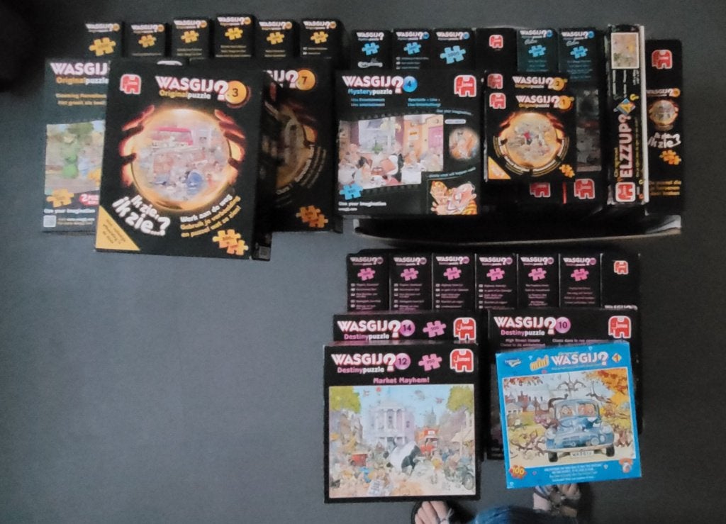 Wasgij puzzels, Ophalen, 500 t/m 1500 stukjes, Zo goed als nieuw, Legpuzzel