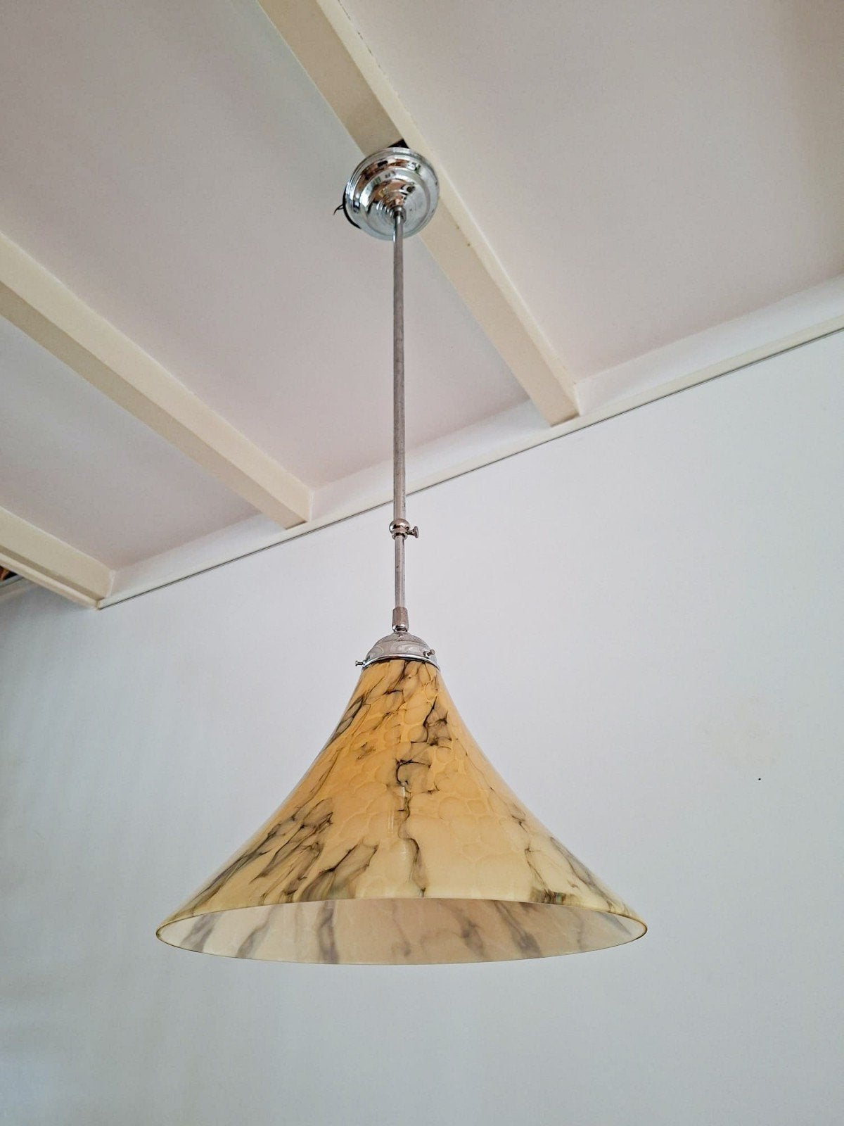 Vintage Murano Uranium lamp, Ophalen of Verzenden