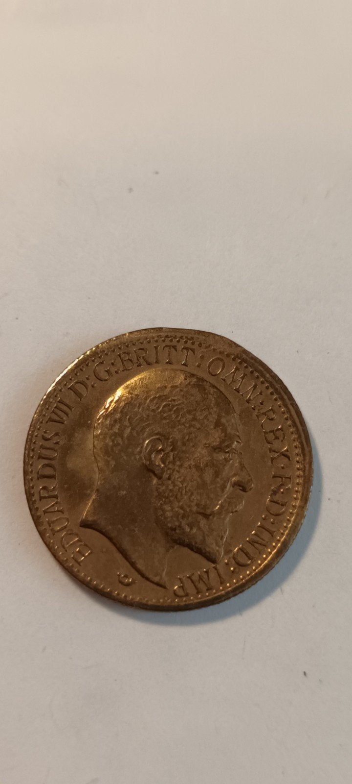 Sovereign Edward VII munt 1908, Postzegels en Munten, Ophalen of Verzenden, Zuidoost-Azië, Losse munt, Goud