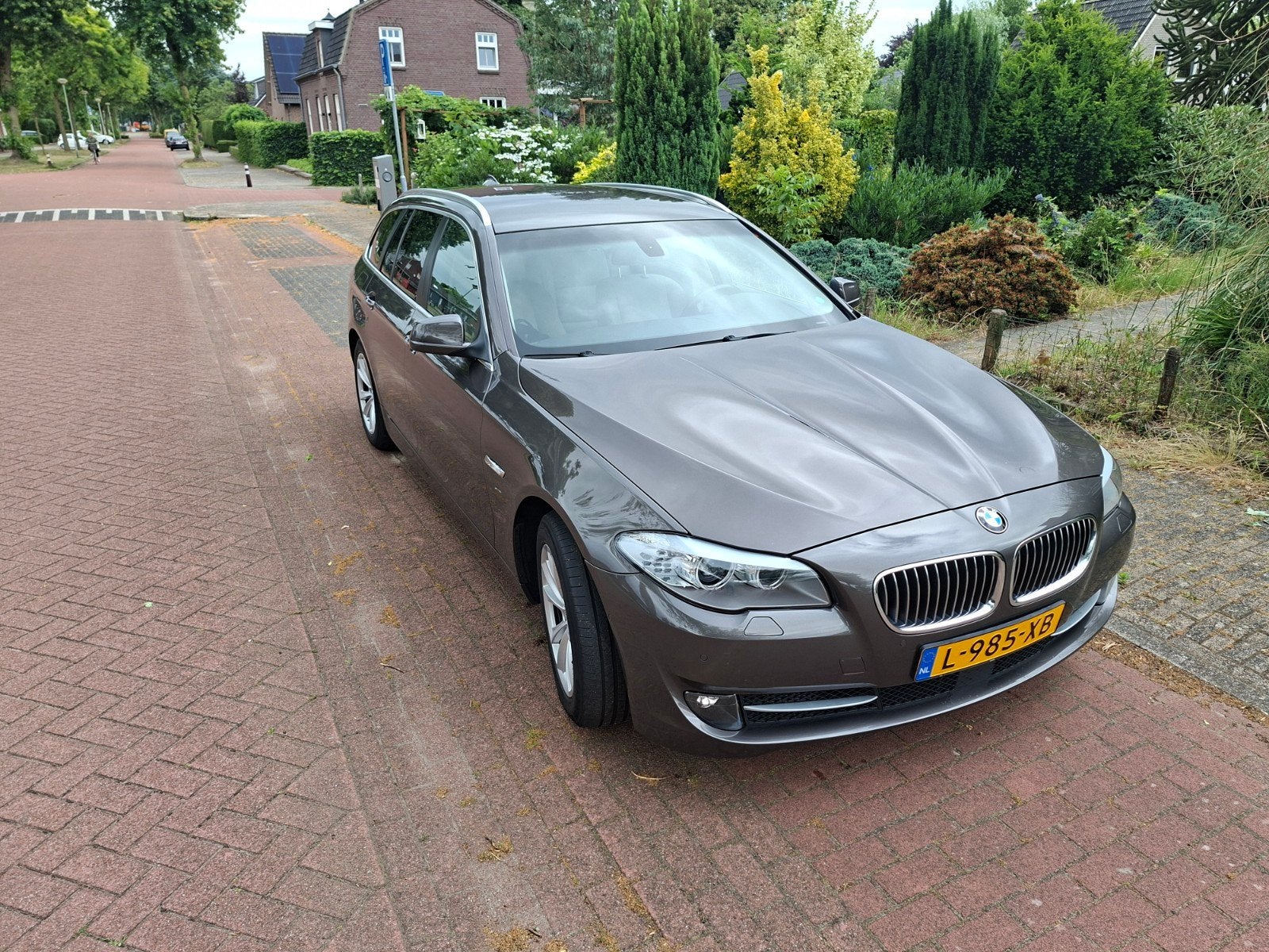 BMW 5-Serie 523I Touring 150KW Aut8 2011 Bruin, Auto's, Achterwielaandrijving, 2996 cc, Stationwagon, 204 pk