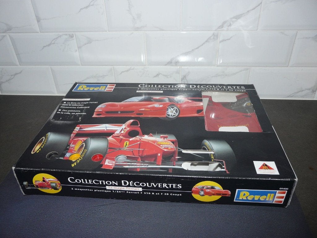Bouwdoos 2 Ferrari's F310 B en F50 Coupé, Gebruikt, 1:50 of kleiner, Auto, Revell