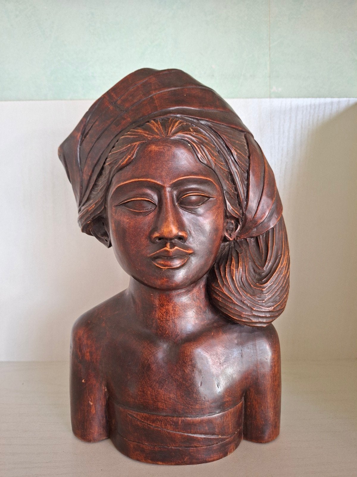 FRAAI! Buste van Balinese schone/houtsnijwerk/jaren '50, Ophalen of Verzenden