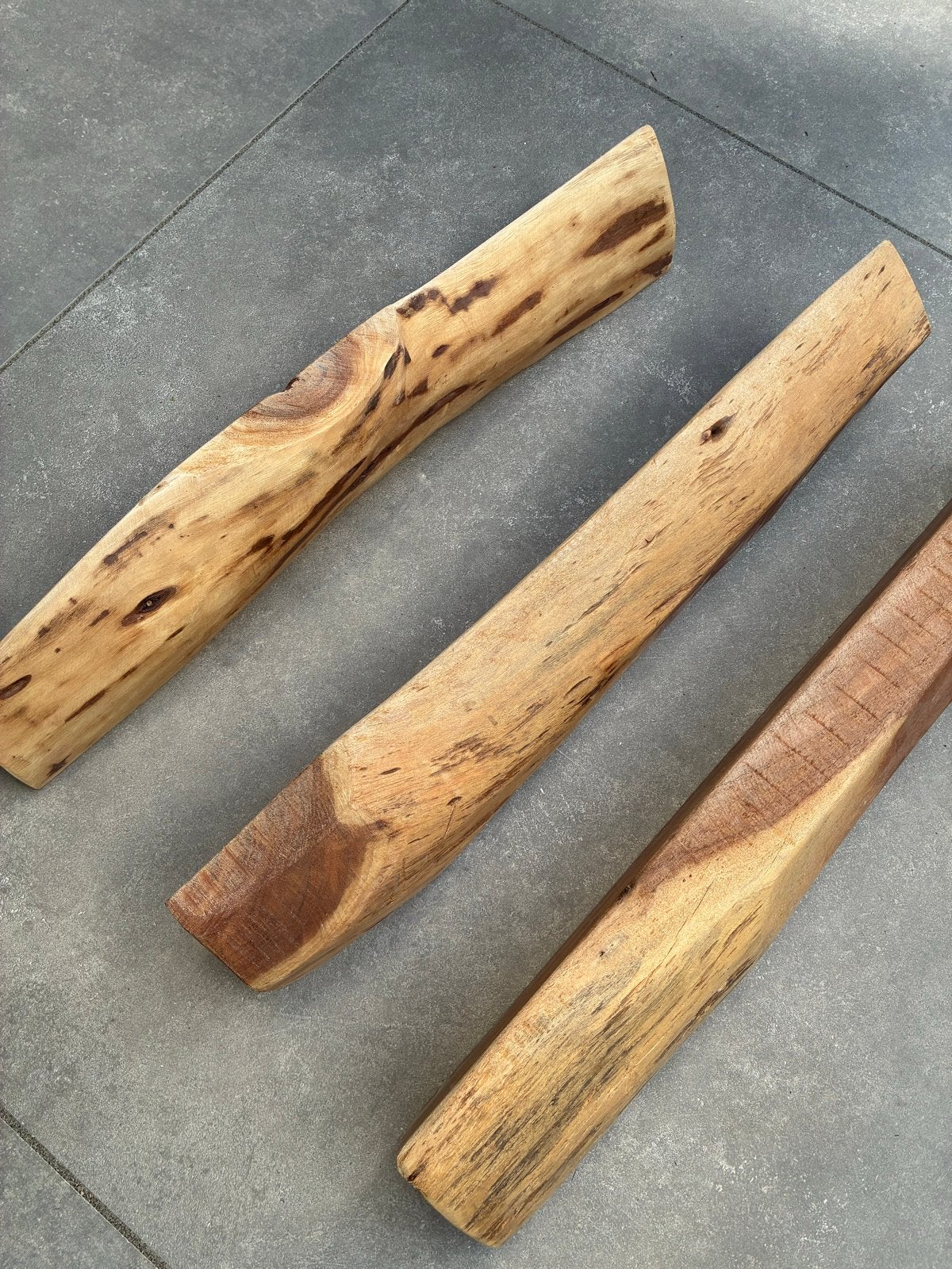 Set van 3 houten wandplanken - uniek design, Huis en Inrichting, Woonaccessoires | Wandplanken en Boekenplanken, Ophalen, Zo goed als nieuw