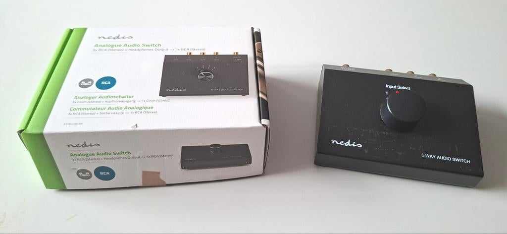 Nedis Analoge Audio Switch 3-weg, Ophalen of Verzenden, Gebruikt