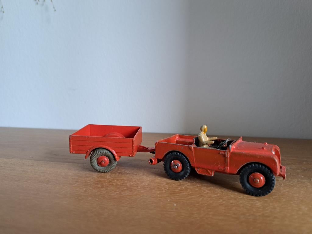 Dinky Toys landrover met aanhangwagen, Ophalen of Verzenden, Gebruikt, Auto, Dinky Toys