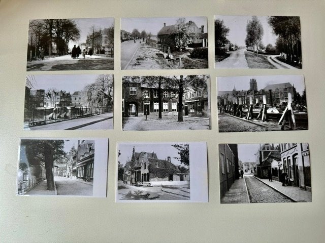 9 fotokaarten "zo was Dordrecht", Verzamelen, Ophalen of Verzenden, 1920 tot 1940, Ongelopen, Zuid-Holland