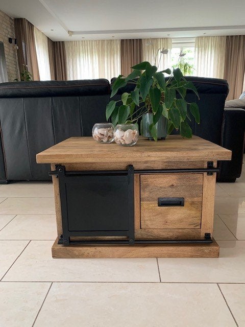 Massief mango houten salontafel NIEUW, 100 tot 150 cm, Nieuw, 50 tot 100 cm, Minder dan 50 cm