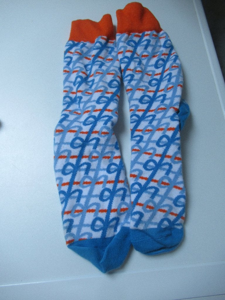 2 X AH logo SOKKEN - BLAUW + WIT maat 41-46, Overige kleuren, Ah, Maat 43 t/m 46, Ophalen of Verzenden
