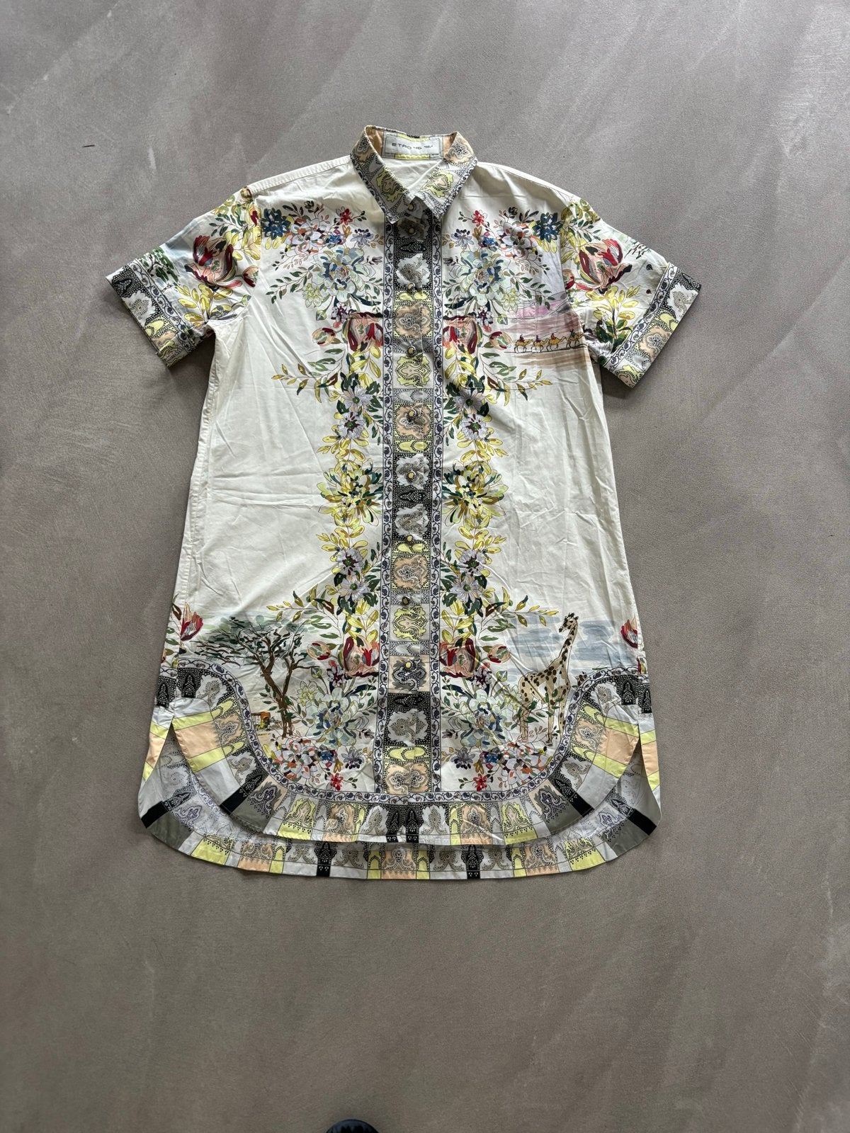 Etro Desert Mirage Katoenen Overhemdjurk IT 46 (NL 38-40), Kleding | Dames, Maat 38/40 (M), Overige kleuren, Ophalen of Verzenden