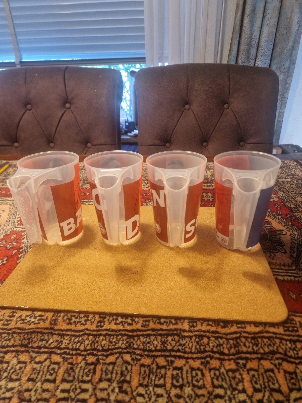 4 Mooie PSV drinkbekers in zeer goede staat, Ophalen of Verzenden, Zo goed als nieuw, PSV, Overige typen