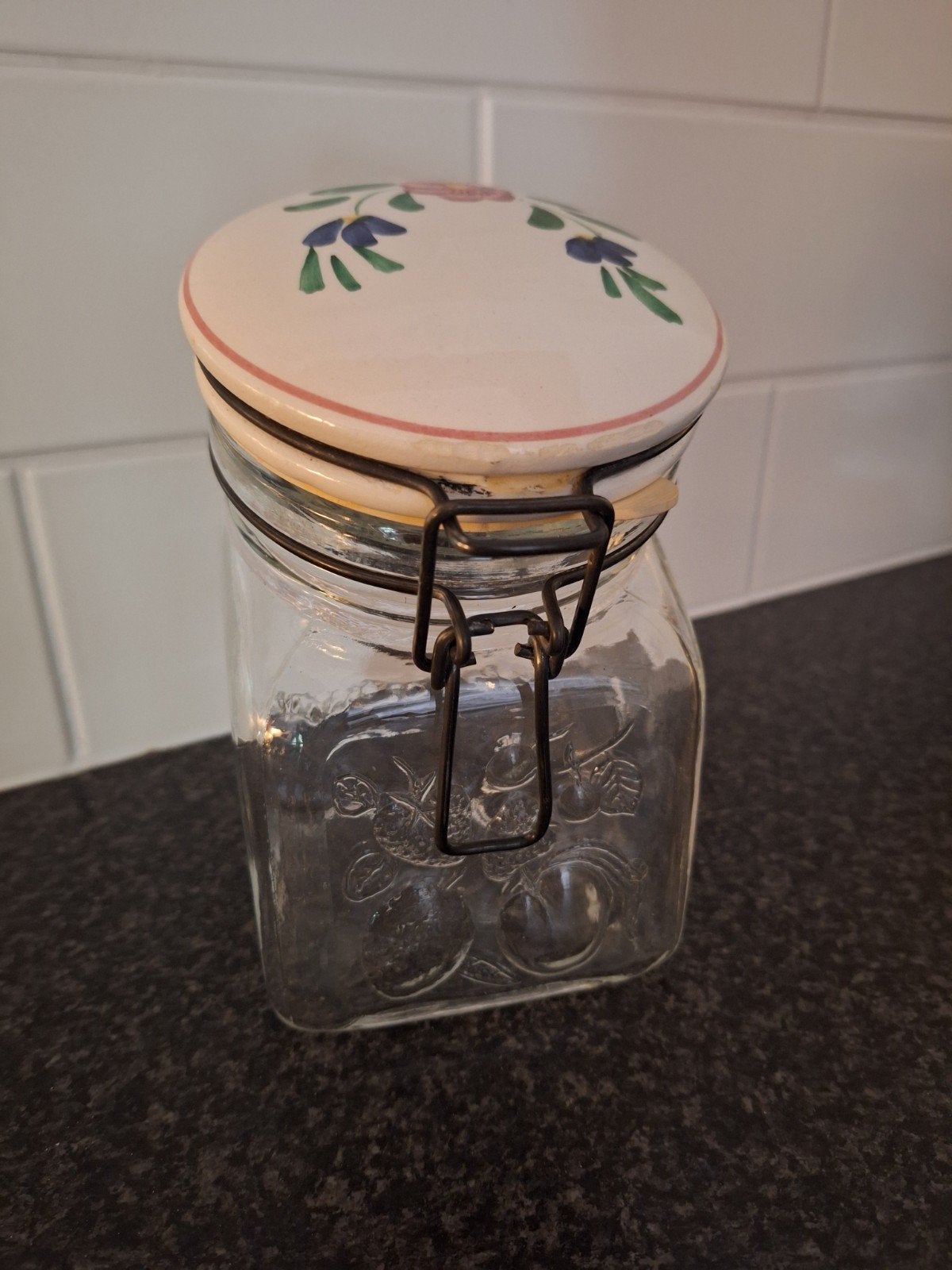 Voorraad pot, Ophalen, Voorraadpot, Meerkleurig, Glas