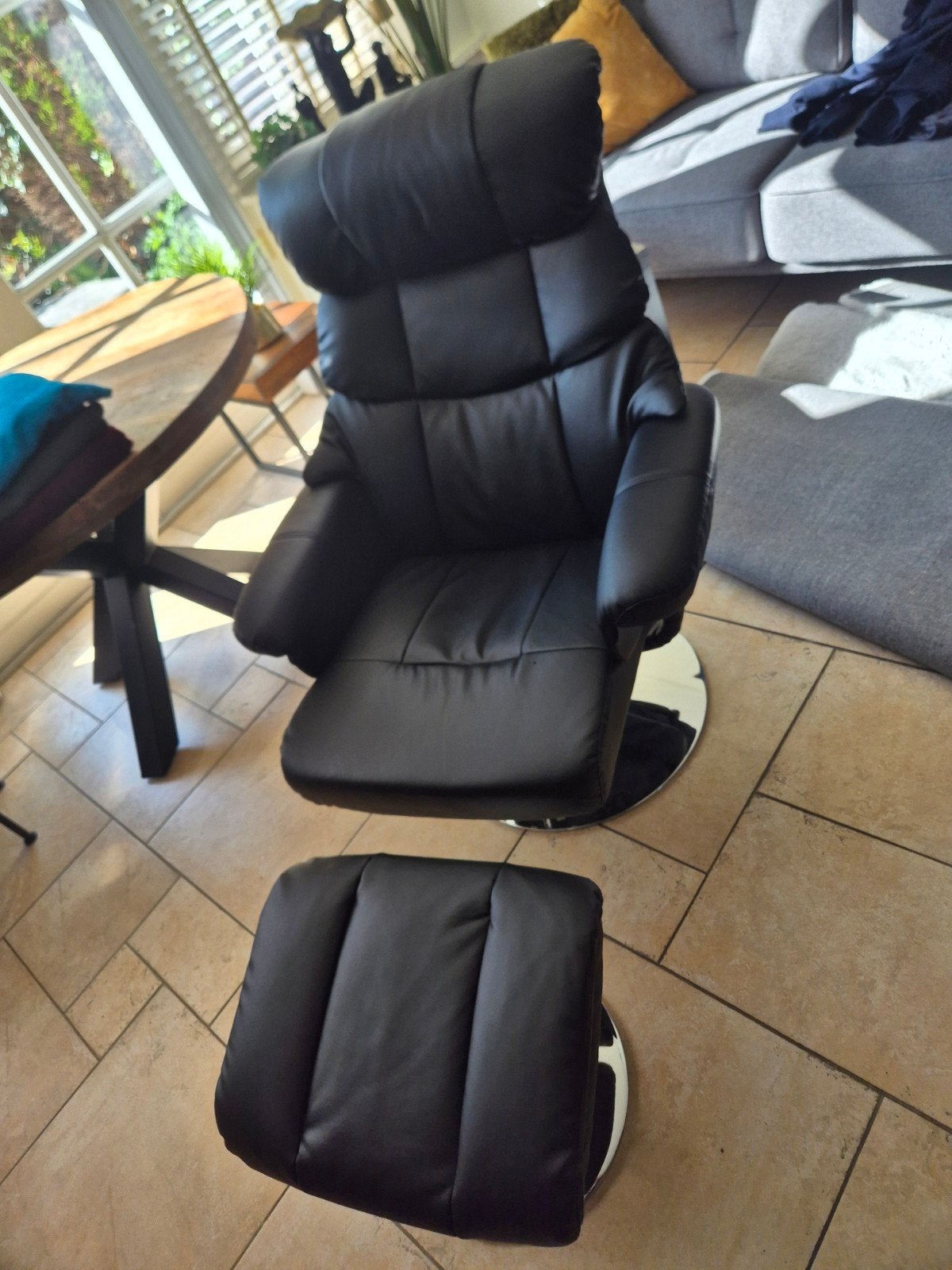 hasselager relax fauteuil jysk, Ophalen, Zo goed als nieuw, Kunststof