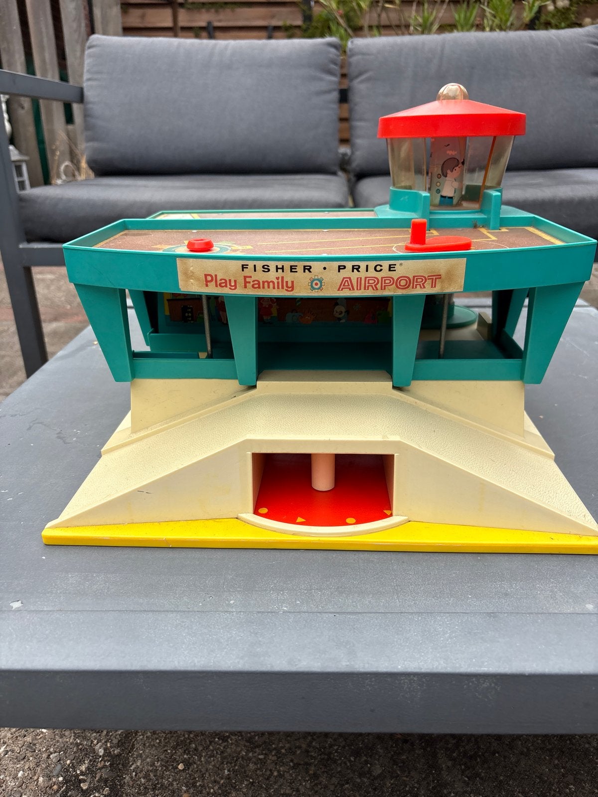 Vintage Fisher-Price Play Family Airport Speelset, Ophalen, Gebruikt, Speelset