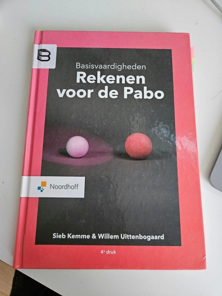 Basisvaardigheden Rekenen voor de Pabo - Sieb Kemme, Boeken, Zo goed als nieuw, Sieb Kemme & Willem Uittenbogaard, Alpha, HBO