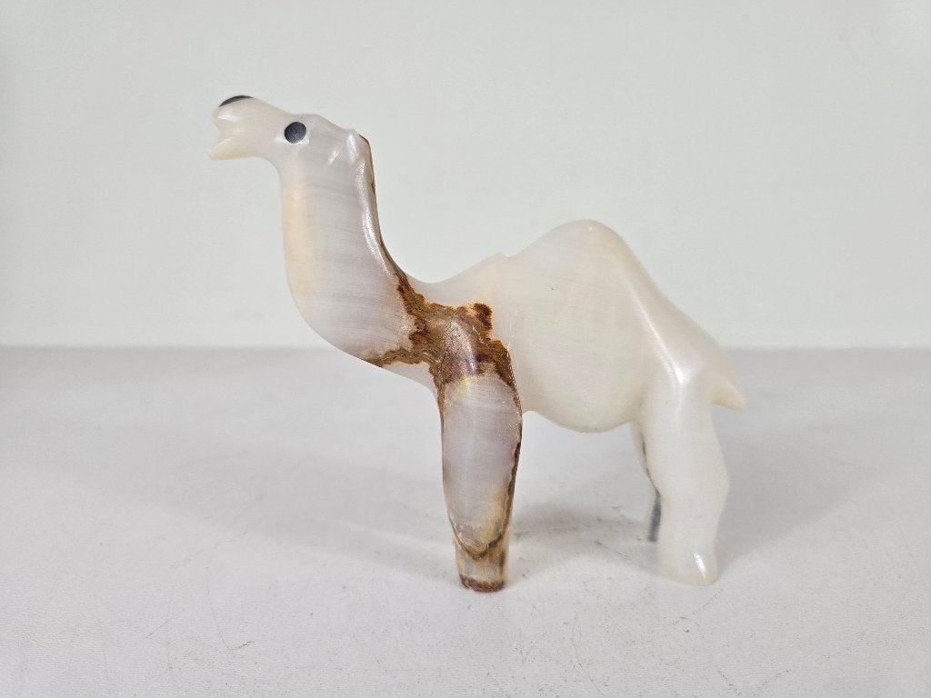 Sculptuur kameel, onyx, Mexico, 2e helft 20e eeuw, Ophalen of Verzenden