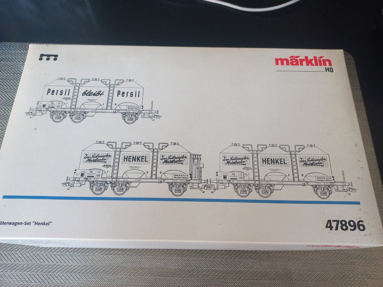 Märklin H0 47896 Ketelwagen-Set "Henkel" - Nieuw in OVP, Wisselstroom, Ophalen of Verzenden, Märklin, Nieuw