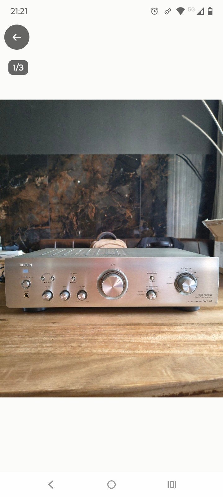 Denon PMA-710AE Versterker – Zilver – Front als nieuw!, Denon, Ophalen of Verzenden, Zo goed als nieuw, 60 tot 120 watt