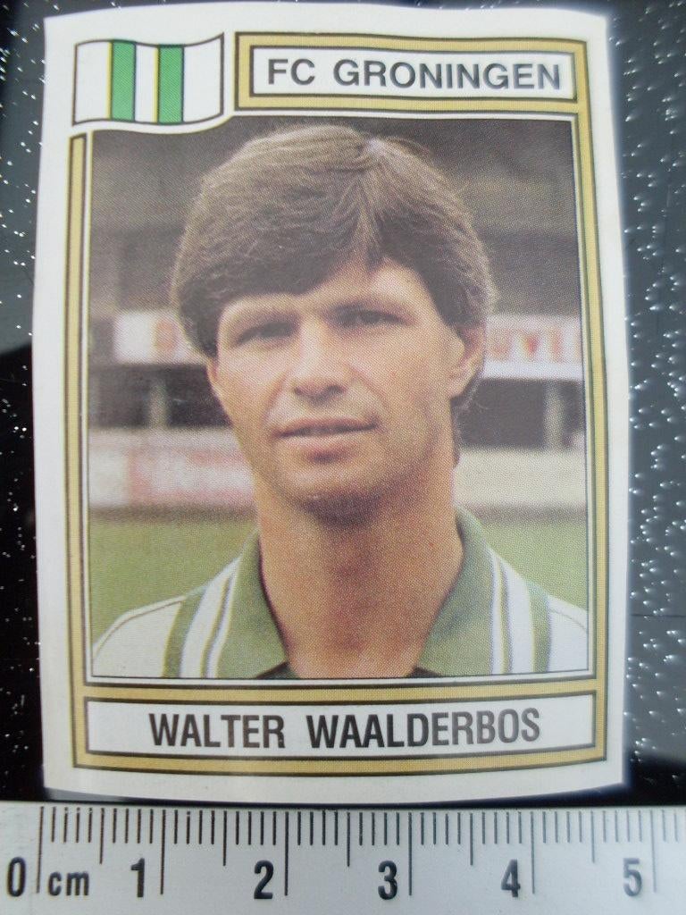 panini sticker voetbal 83 fc groningen Walter Waalderbos 121, Verzenden, Zo goed als nieuw, Overige binnenlandse clubs, Poster, Plaatje of Sticker