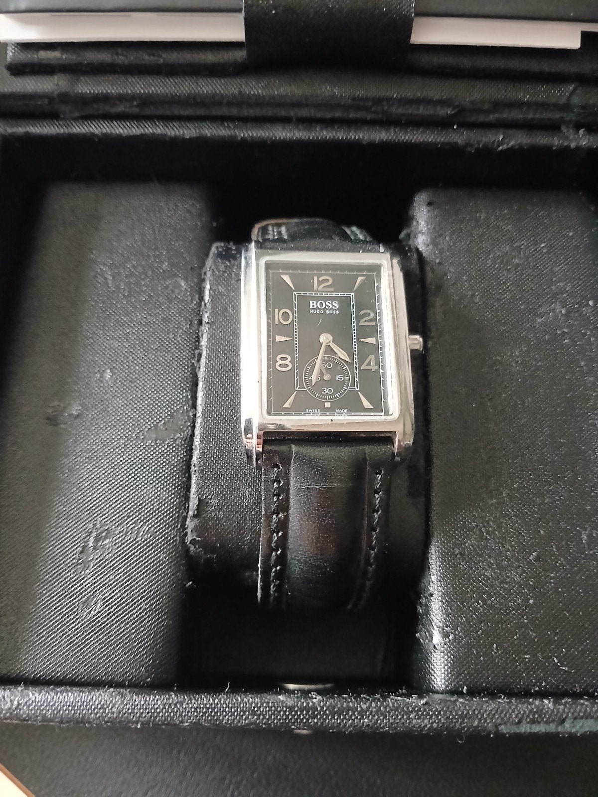Hugo Boss Horloge Type 1100-19224 Zwart Herenhorloge, Ophalen of Verzenden, Gebruikt, Polshorloge, Overige merken