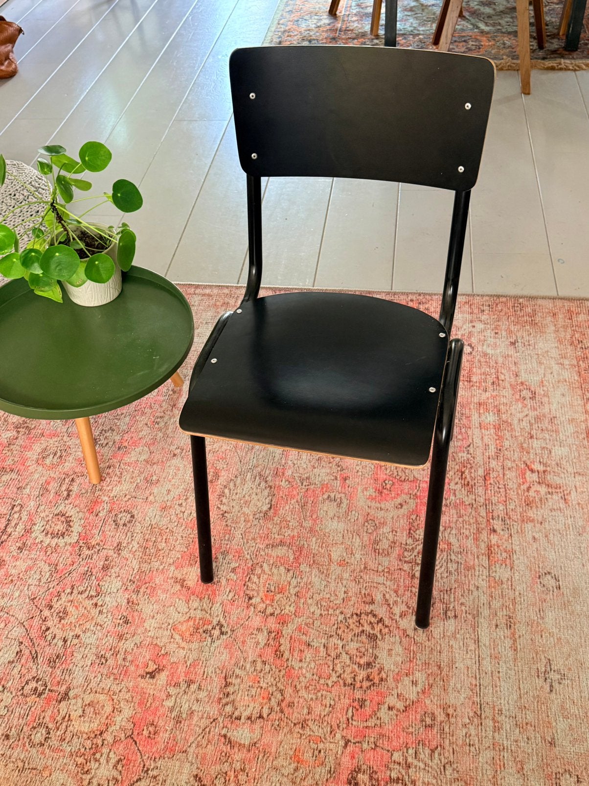 Set van 4 Zuiver eetkamerstoelen ‘Back to School’, Ophalen of Verzenden, Gebruikt, Zwart, Vier