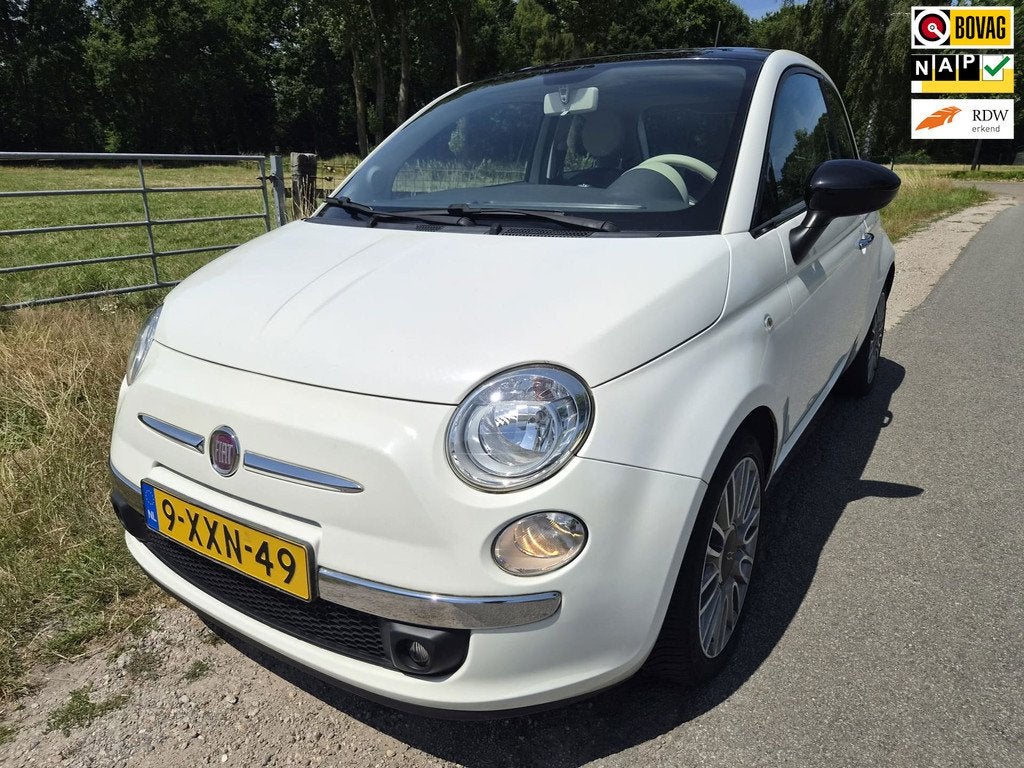 Fiat 500 0.9 TwinAir Turbo Cult schuifdak, lederen bekleding, Auto's, Fiat, Bedrijf, Te koop, ABS, Airbags, Airconditioning, Automatische klimaatregeling