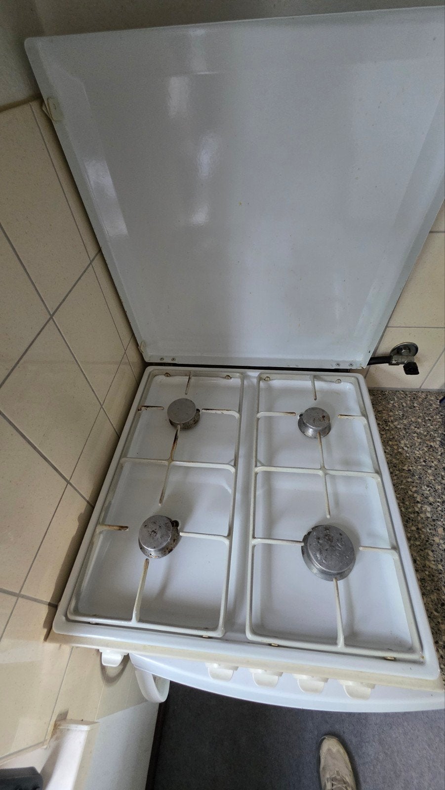 ATAG 4-pits gasfornuis met afdekplaat, Witgoed en Apparatuur, Kookplaten, Gebruikt, Gas, Vrijstaand, 4 kookzones