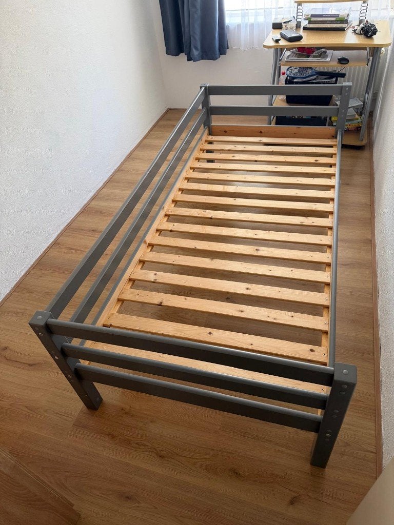 Eenpersoonsbed, Huis en Inrichting, Slaapkamer | Bedden, Ophalen, Gebruikt, 90 cm, Eenpersoons