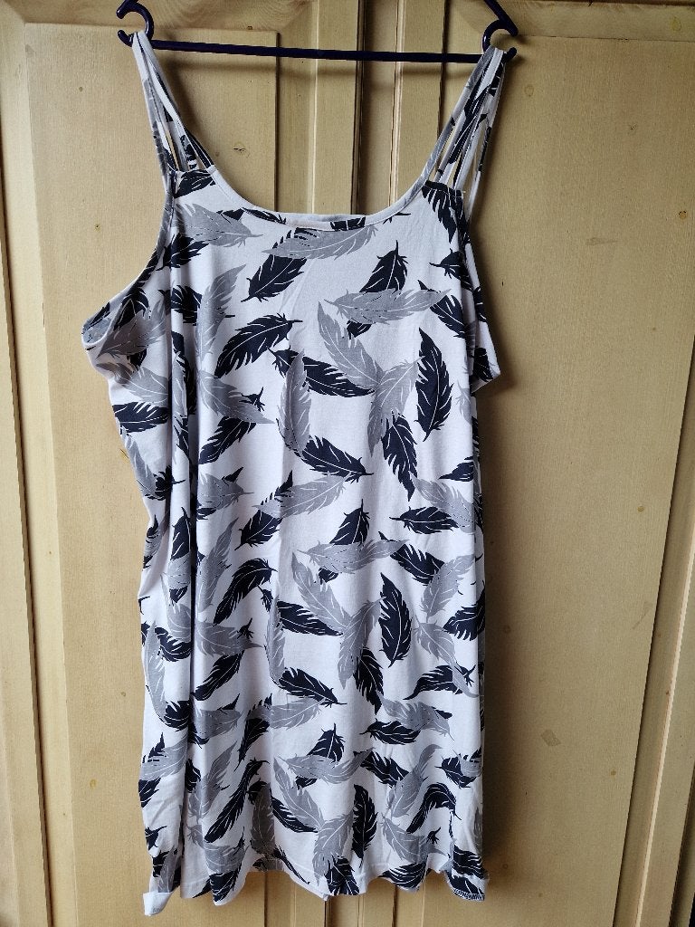 wit/zwart/grijze tuniek/jurk, maat 56/58, Verzenden, Wit, Maat 46/48 (XL) of groter, Onbekend