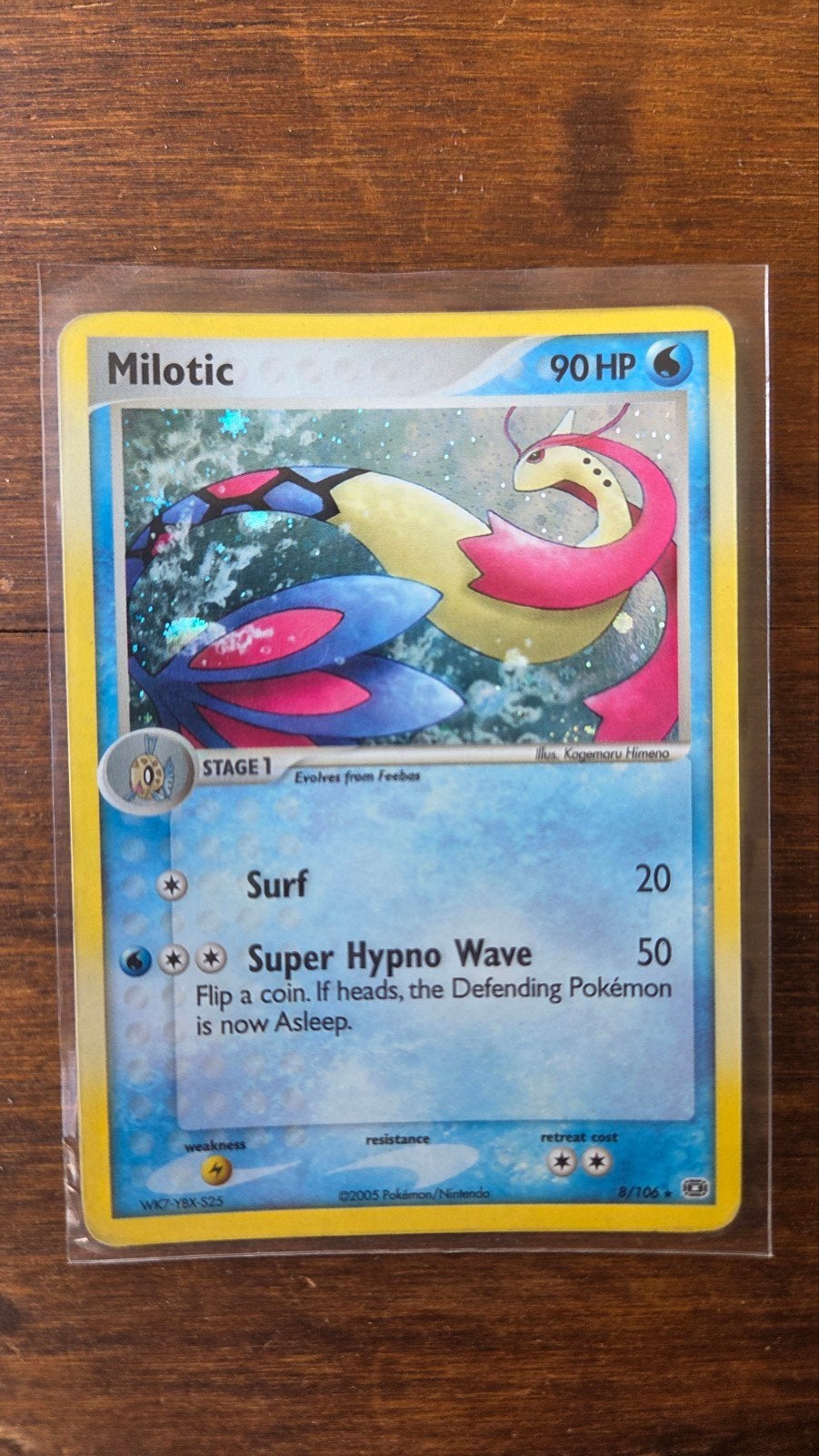 Milotic 8/106 - Pokemon Emerald, Ophalen of Verzenden, Zo goed als nieuw, Losse kaart, Foil