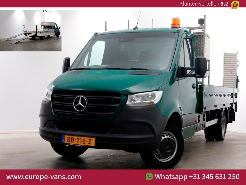 Mercedes-Benz Sprinter 516 CDI 163pk E6 Open Laadbak/Oprijwa, Auto's, Vrachtwagens, Achterwielaandrijving, Parkeercamera, Euro 6
