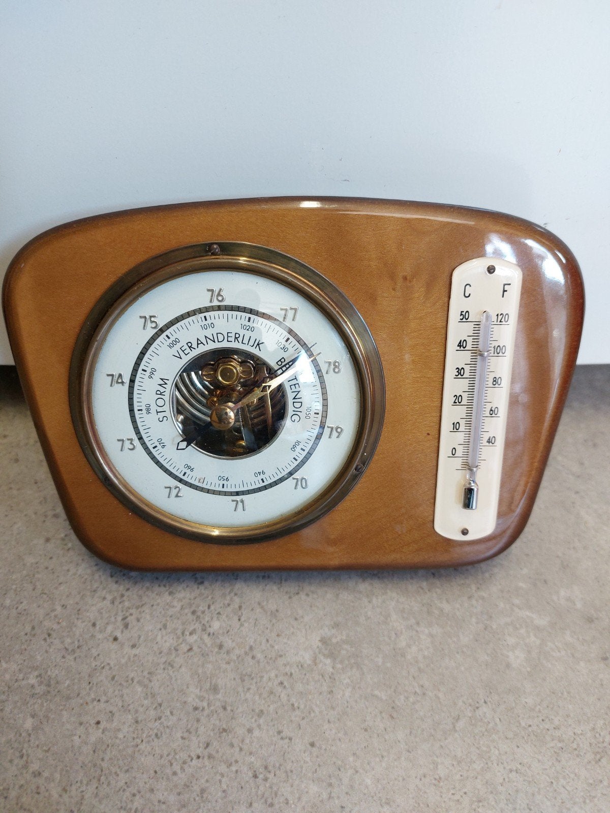 Vintage  retro 1970 ? barometer weerstation, Audio, Tv en Foto, Ophalen of Verzenden, Gebruikt