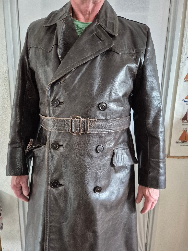 Vintage Motorjas, Motoren, Ophalen, Jas | leer, Tweedehands, Heren