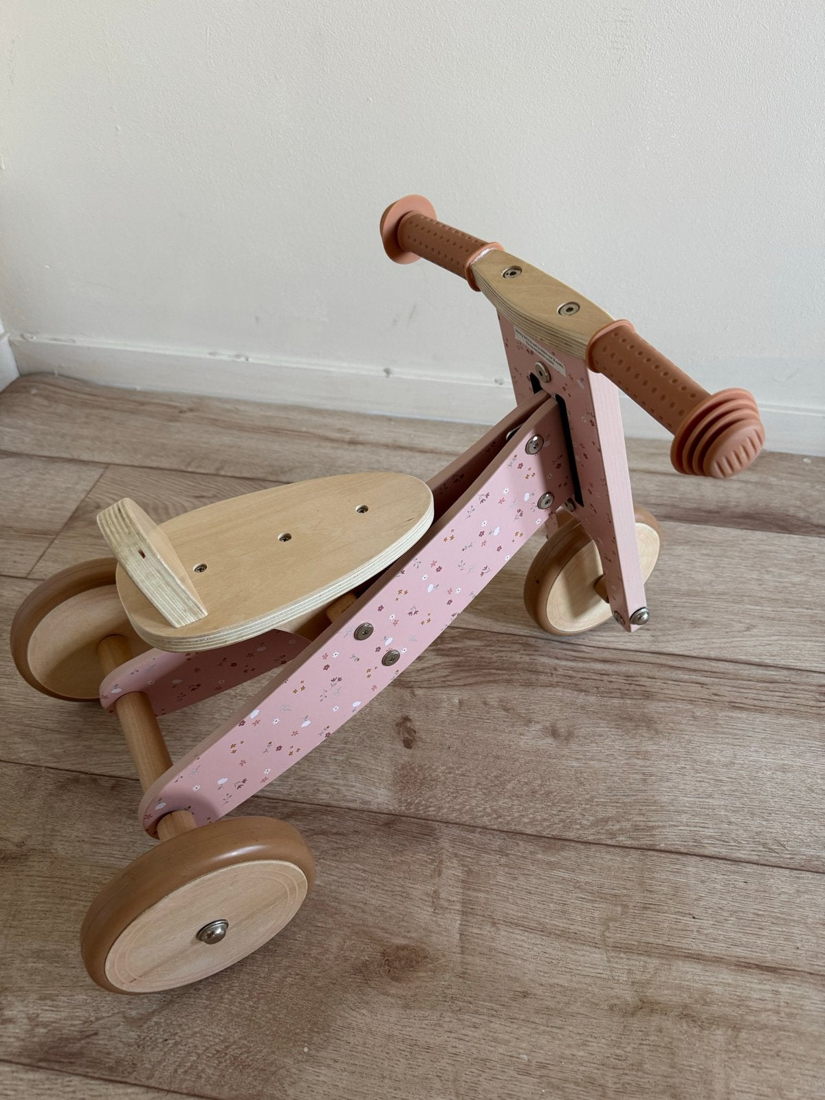 Little Dutch Driewieler Roze Bloemen, Ophalen, Zo goed als nieuw, Loopfiets