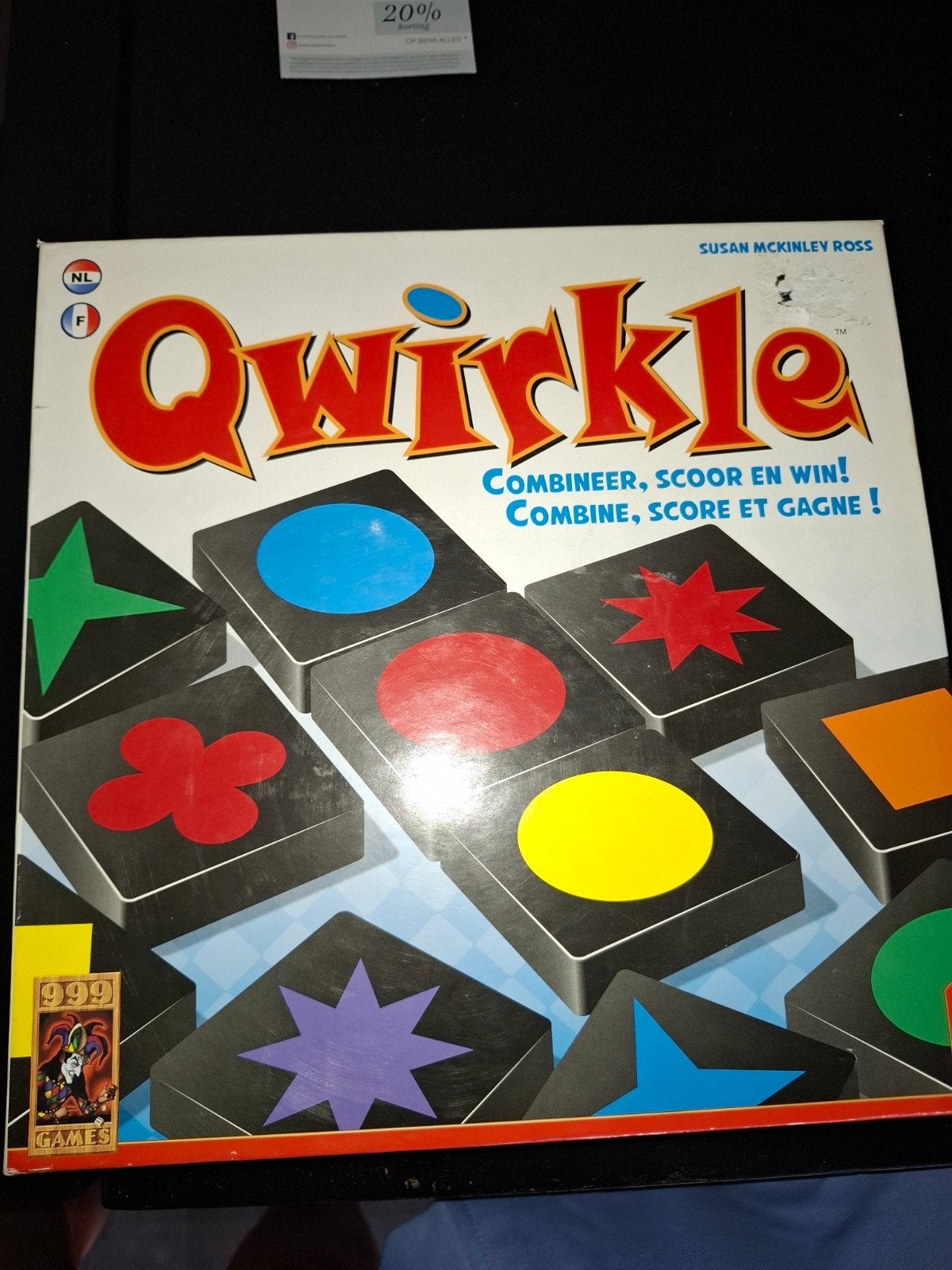 qwirkle bordspel, Een of twee spelers, Ophalen of Verzenden, Zo goed als nieuw, 999 Games