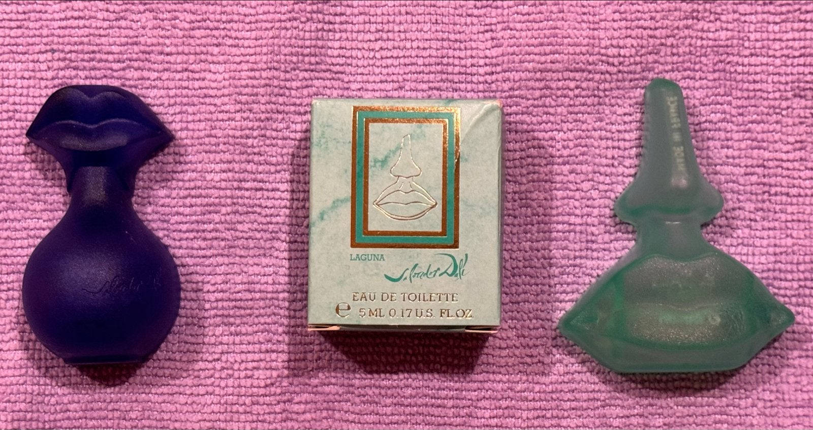 Salvador Dalí parfumflesjes miniatuur Laguna/Salvador, Verzenden, Nieuw, Miniatuur, Gevuld