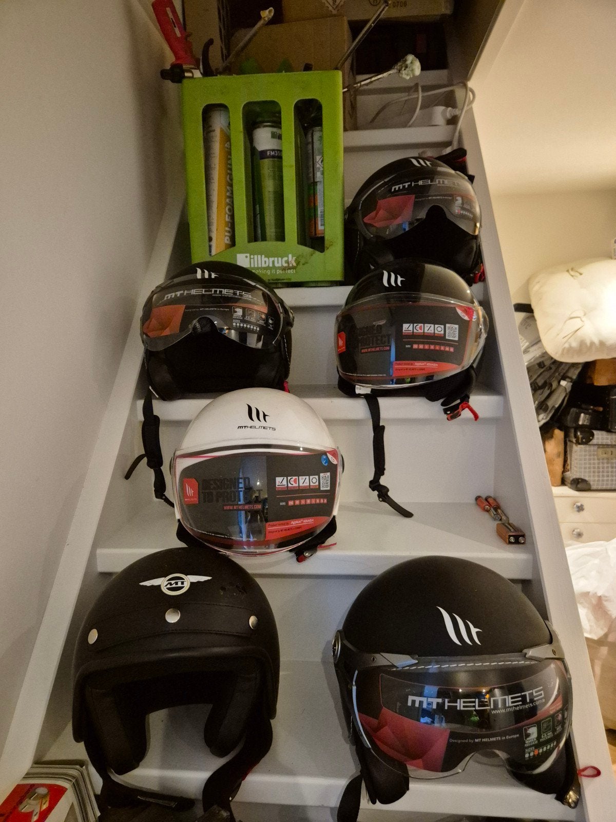 6x scooter helmen, Motoren, Ophalen, Tweedehands, XS, Overige merken